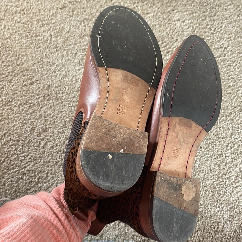 Joules leopard calf hair chealsea boot 7 - Picture 4 of 6